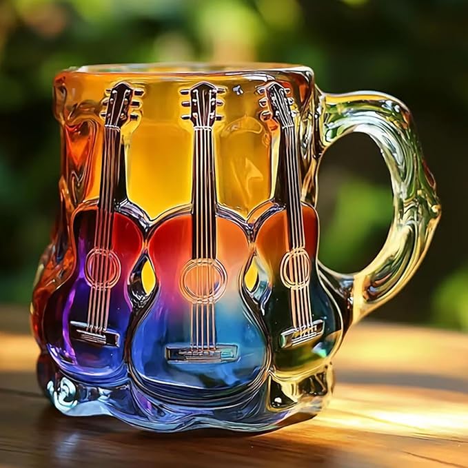 Handmade 3D Guitar Art Mug
