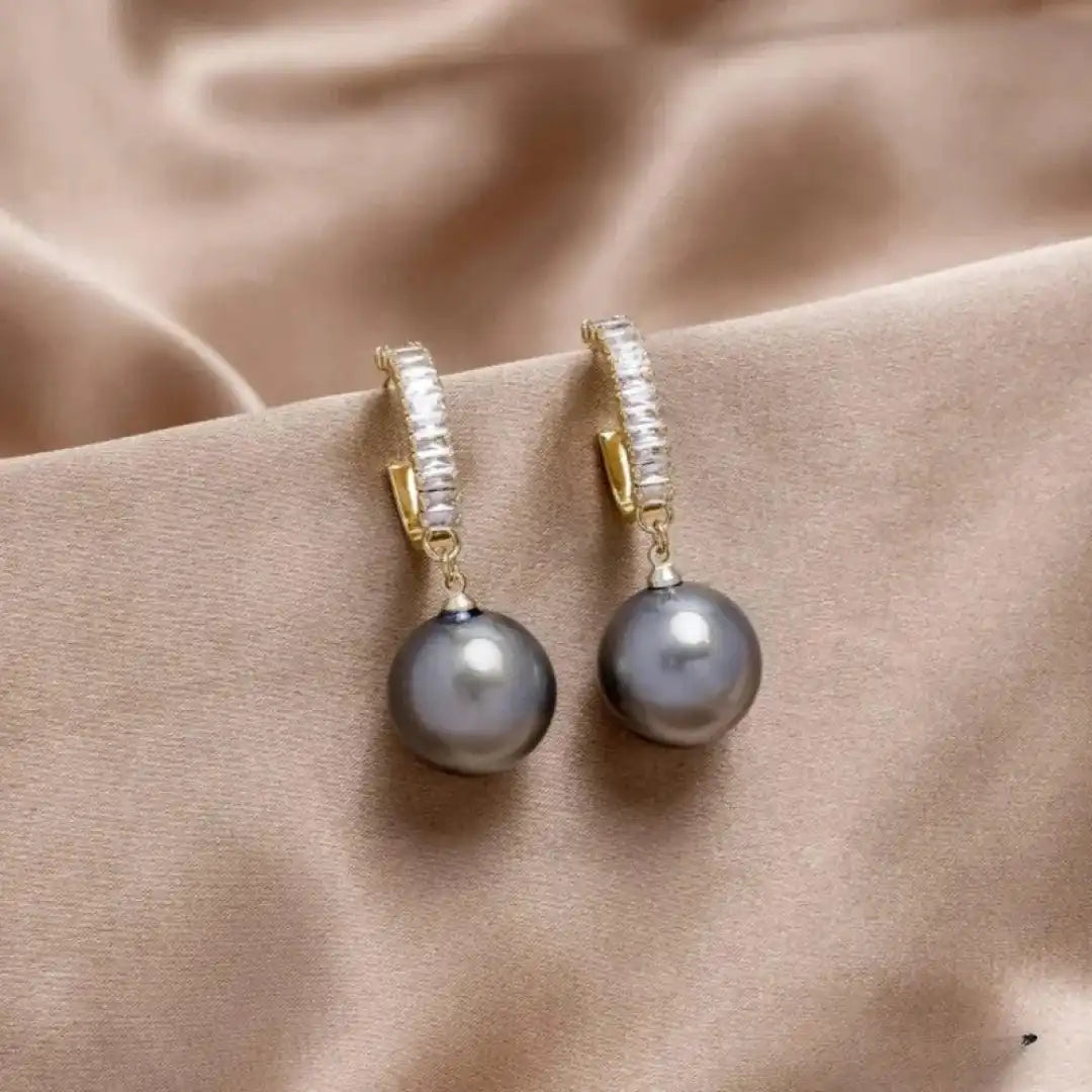 Pearl Earrings with Zirconia