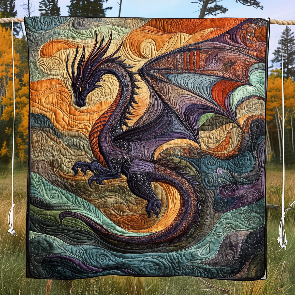 Quilted Blanket – Moon Snake