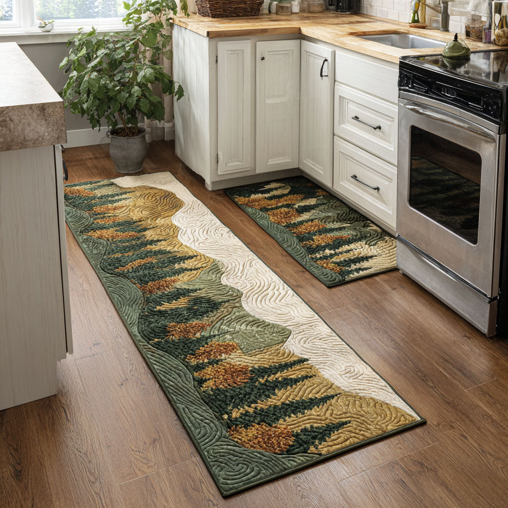 Non-Slip Kitchen Rug – Alpine Landscape