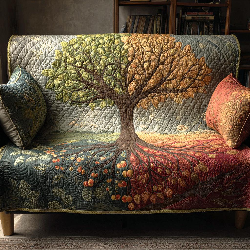 Quilted Sofa Cover – with Tree of Life