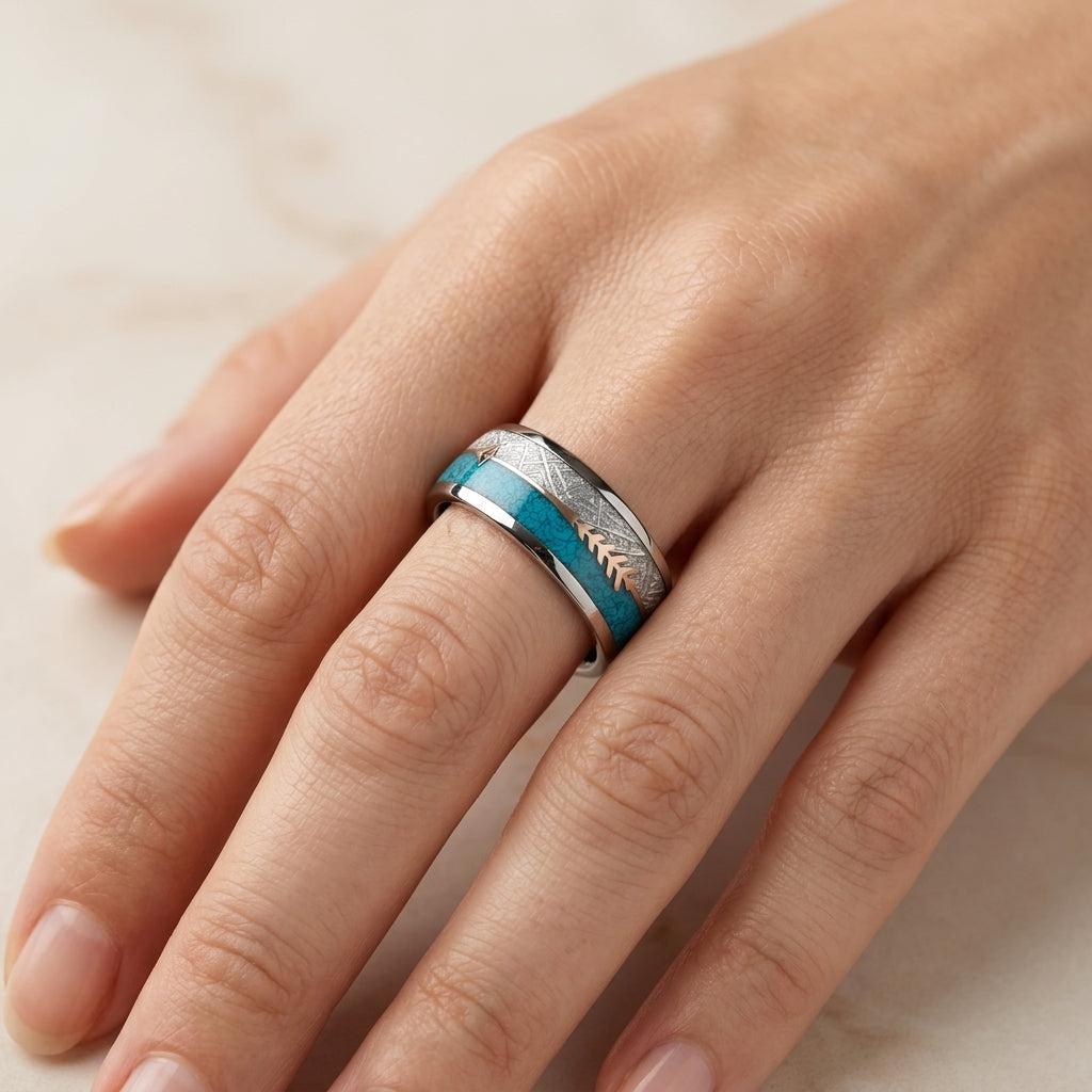 Antique Enamel Ring | White Gold