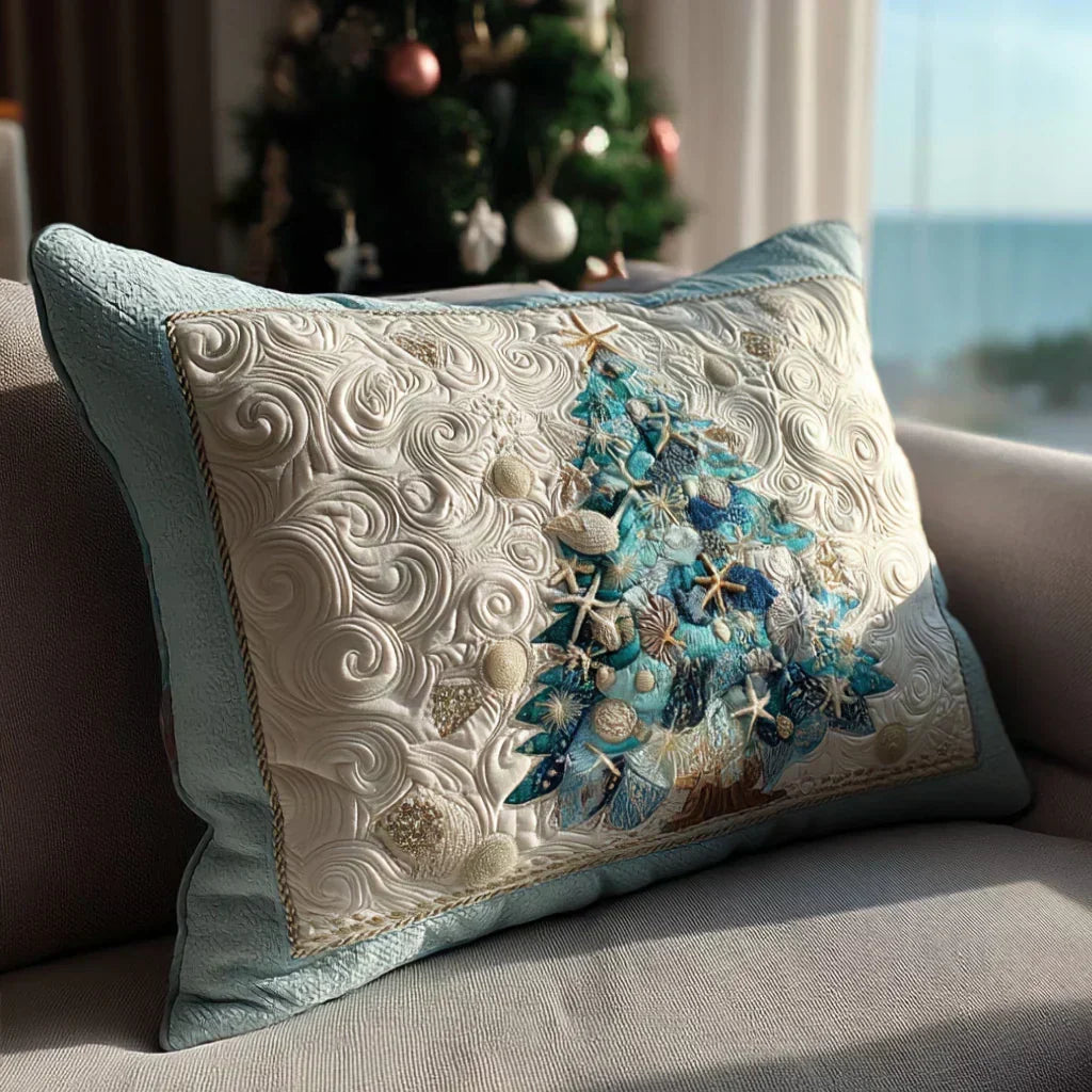 Padded Pillow Cover - Festive Aquatic Glow