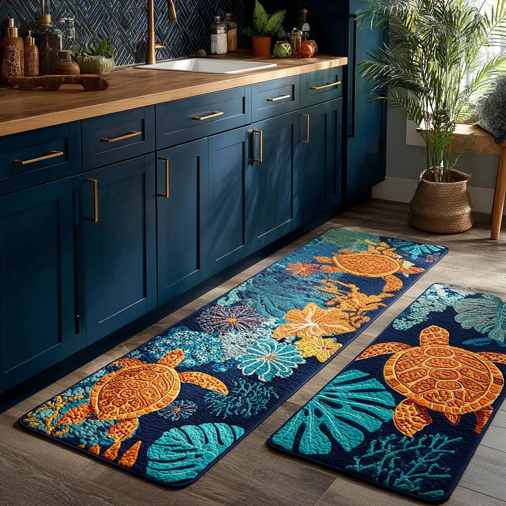 Non-Slip Kitchen Rug – Marine Life