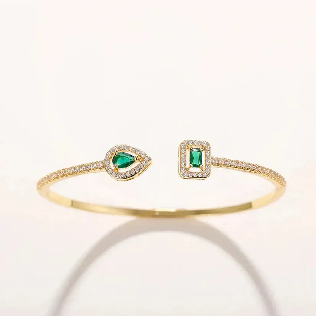 Claudia Bracelet with Emerald Green Stone
