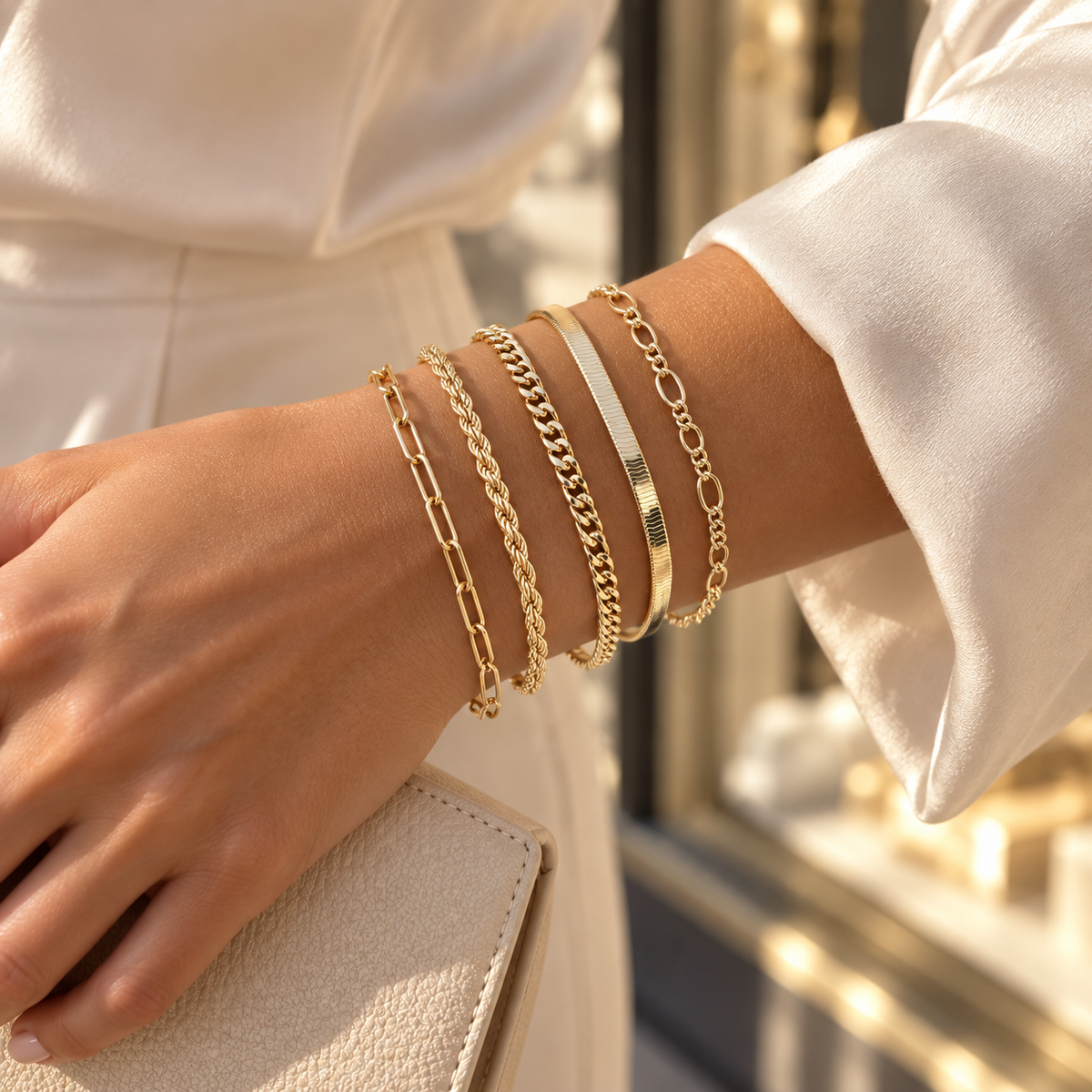 Bracelet Set in Gold