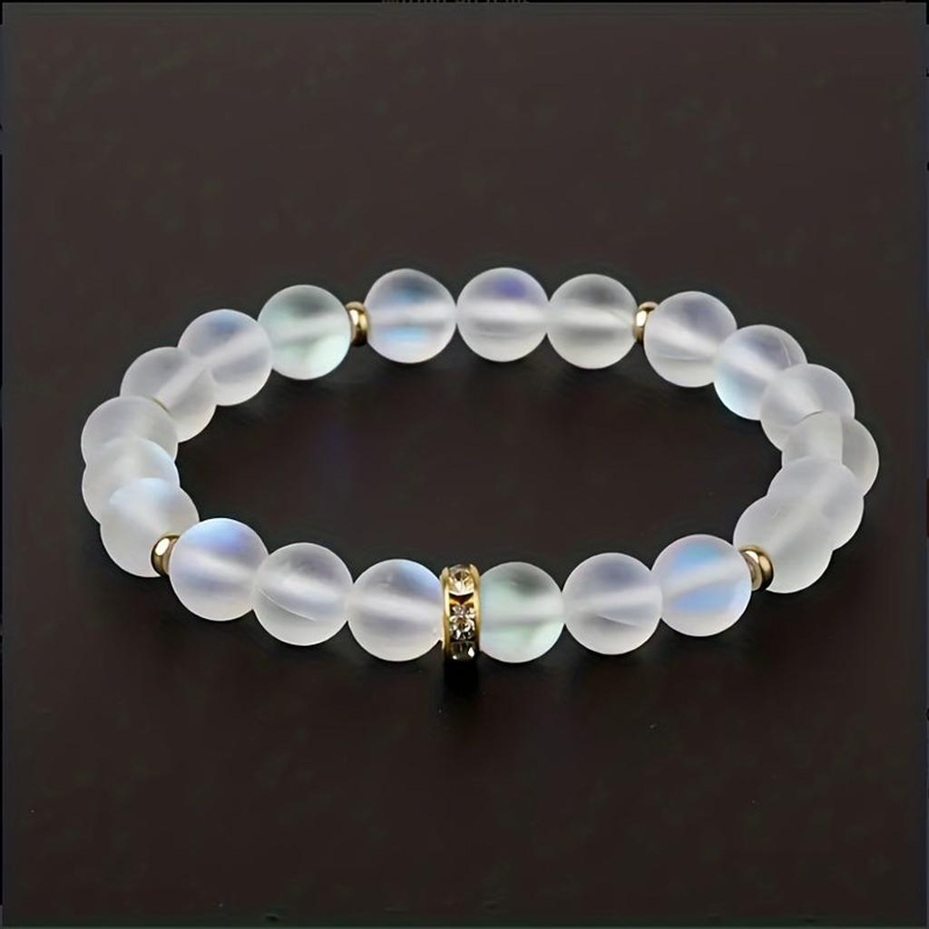 Bracelet “Trust” with Daisies and Moonstone