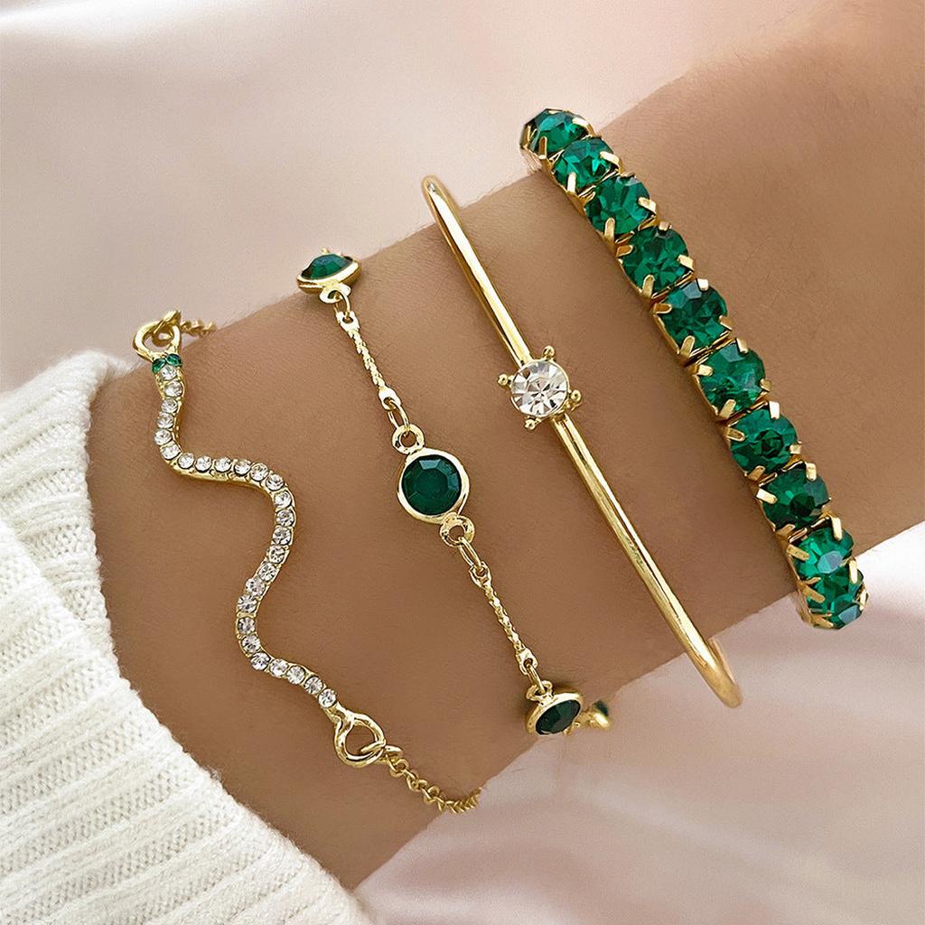 Bracelet Set “Emerald Shine”