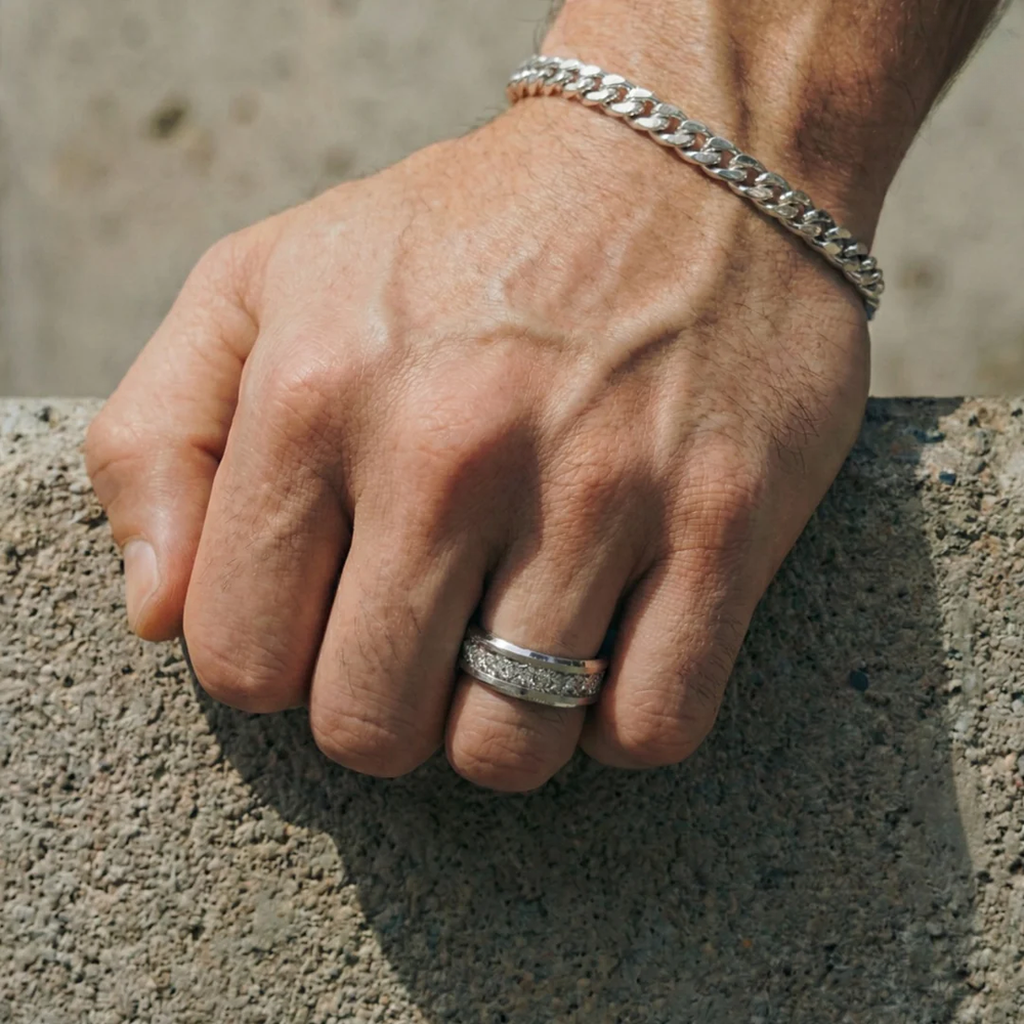 Aureum Silver – Tungsten Carbide Ring