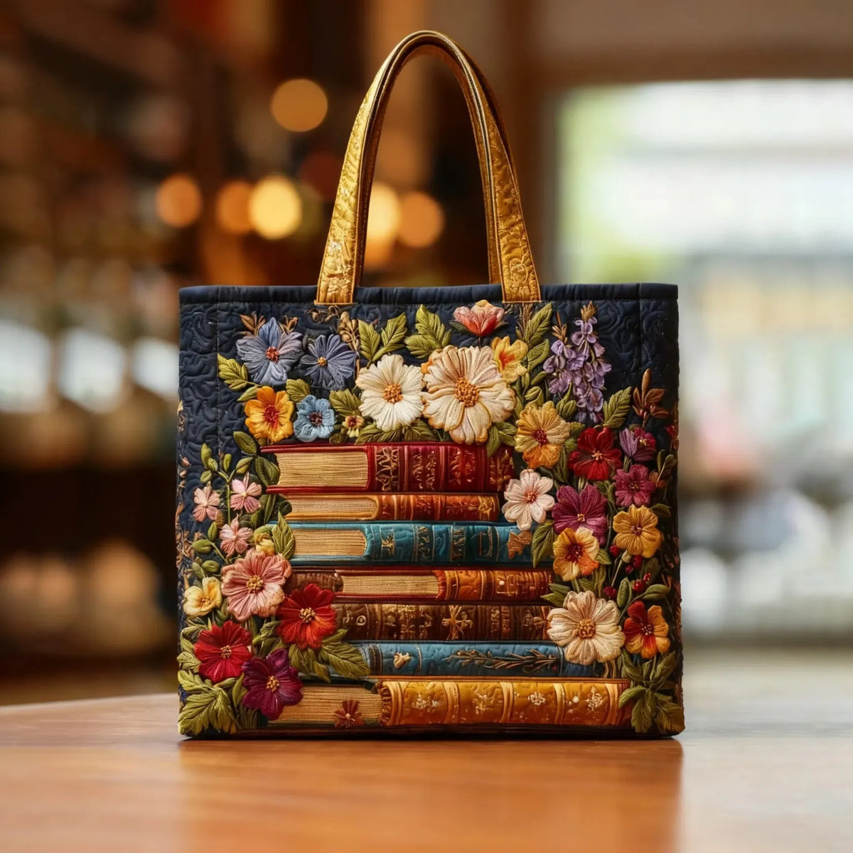 Handmade Tote Bag with Floral Pattern