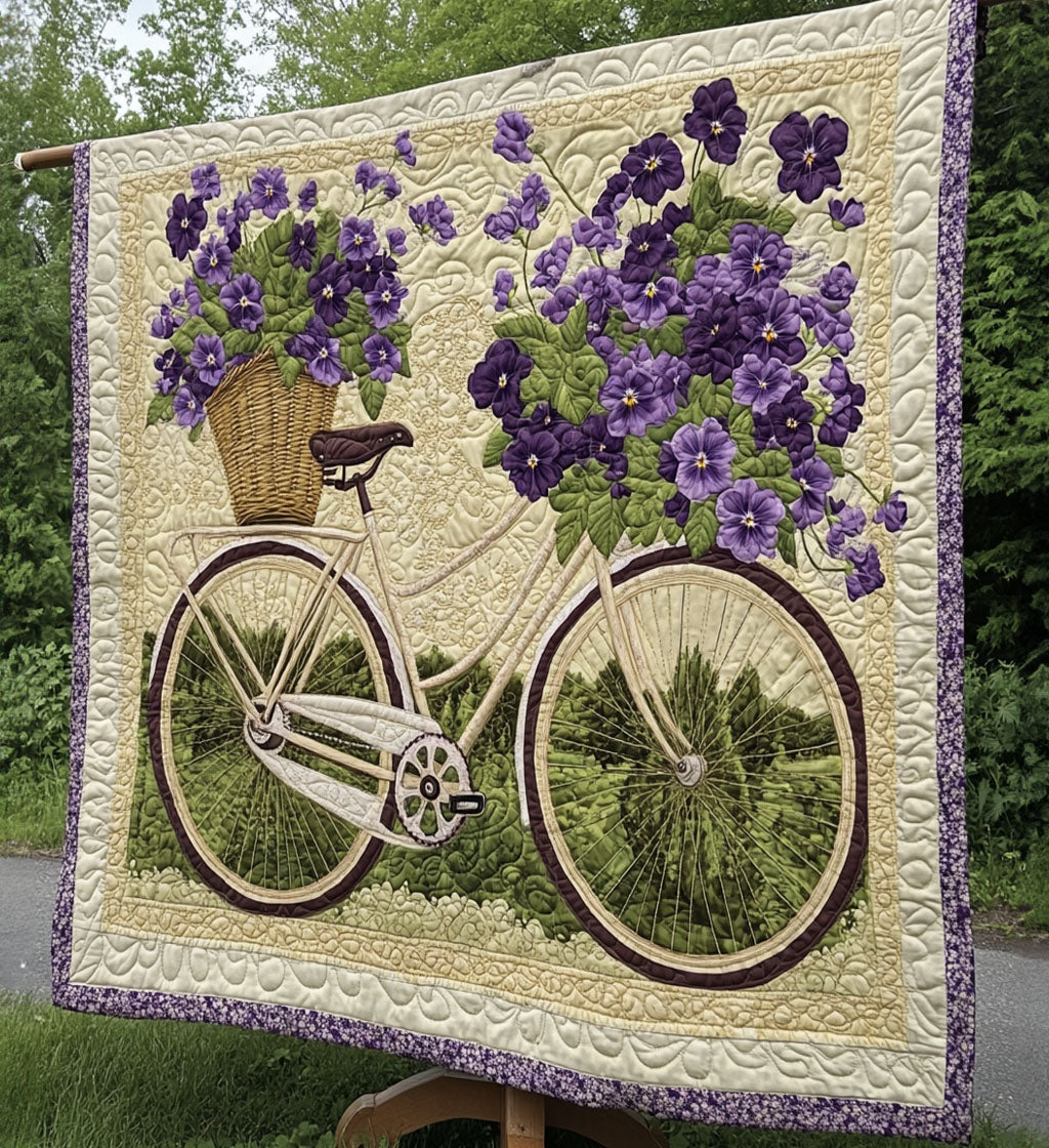 Art Wall Hanging – Rug in the Shape of a Bicycle Bouquet