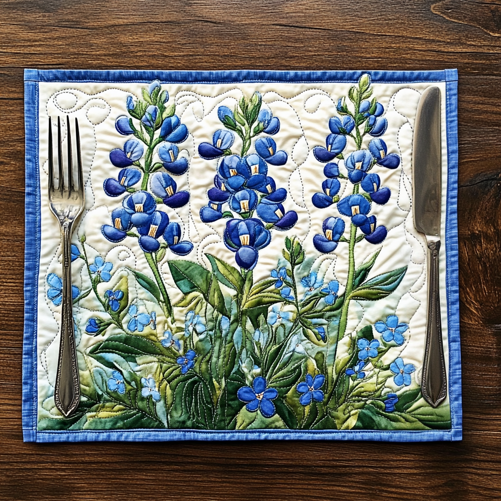 Quilted Placemats – Bluebonnet Serenade