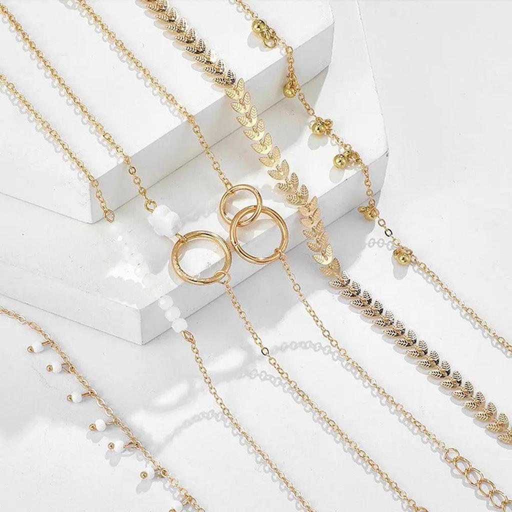 Boho Bracelet Set in Gold Tone