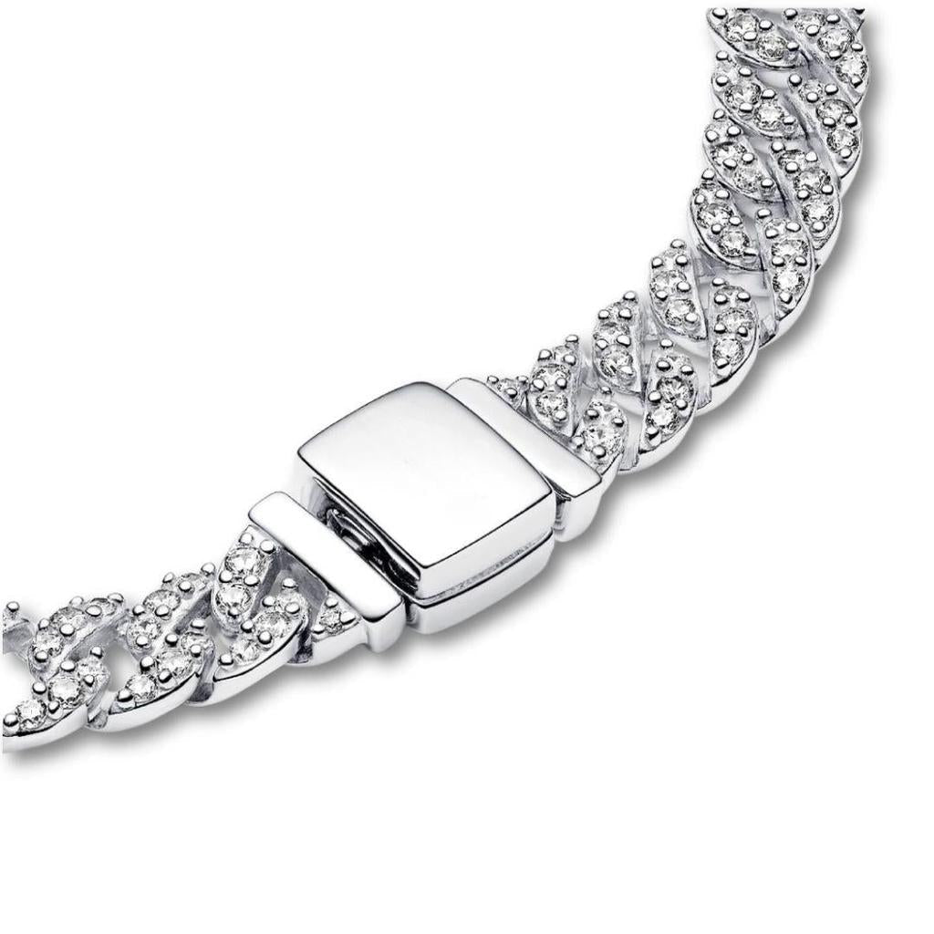 Wide Gold Curb Chain Bracelet