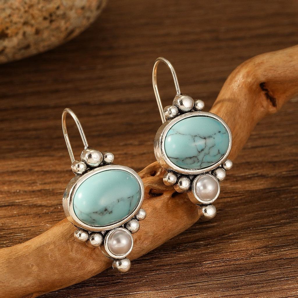 Briselle Earrings “Coastal Glow” | White Gold