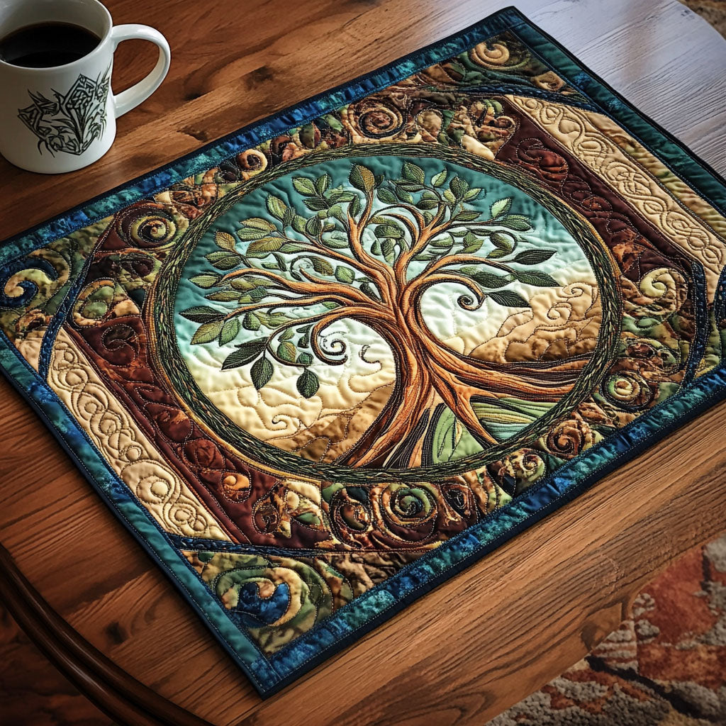 Quilted Placemats – Tree of the Celtic Circle