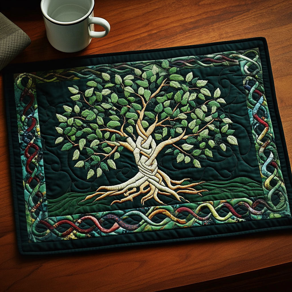 Quilted Placemats – Tree of Celtic Roots