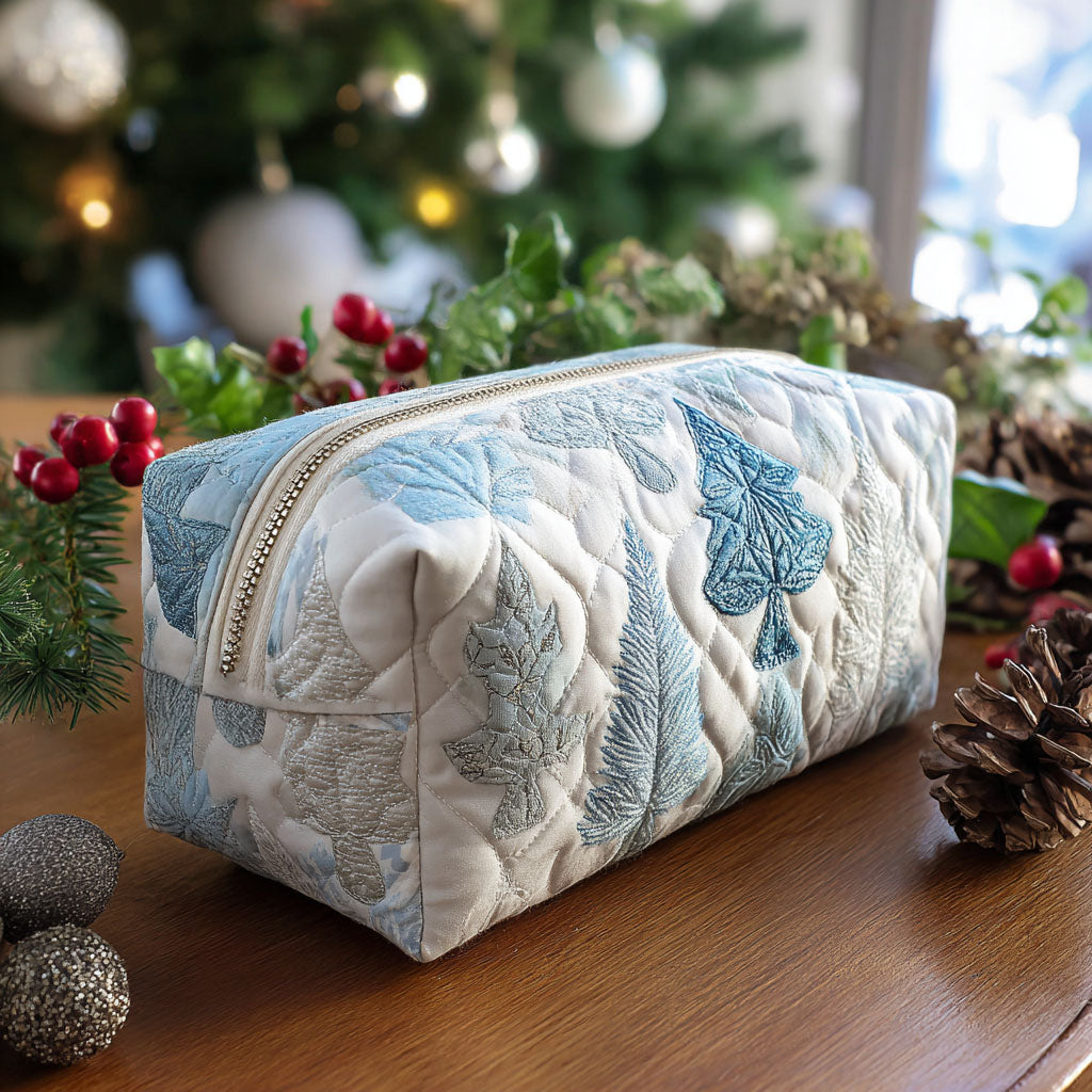 Quilted Makeup Bag with Christmas Atmosphere