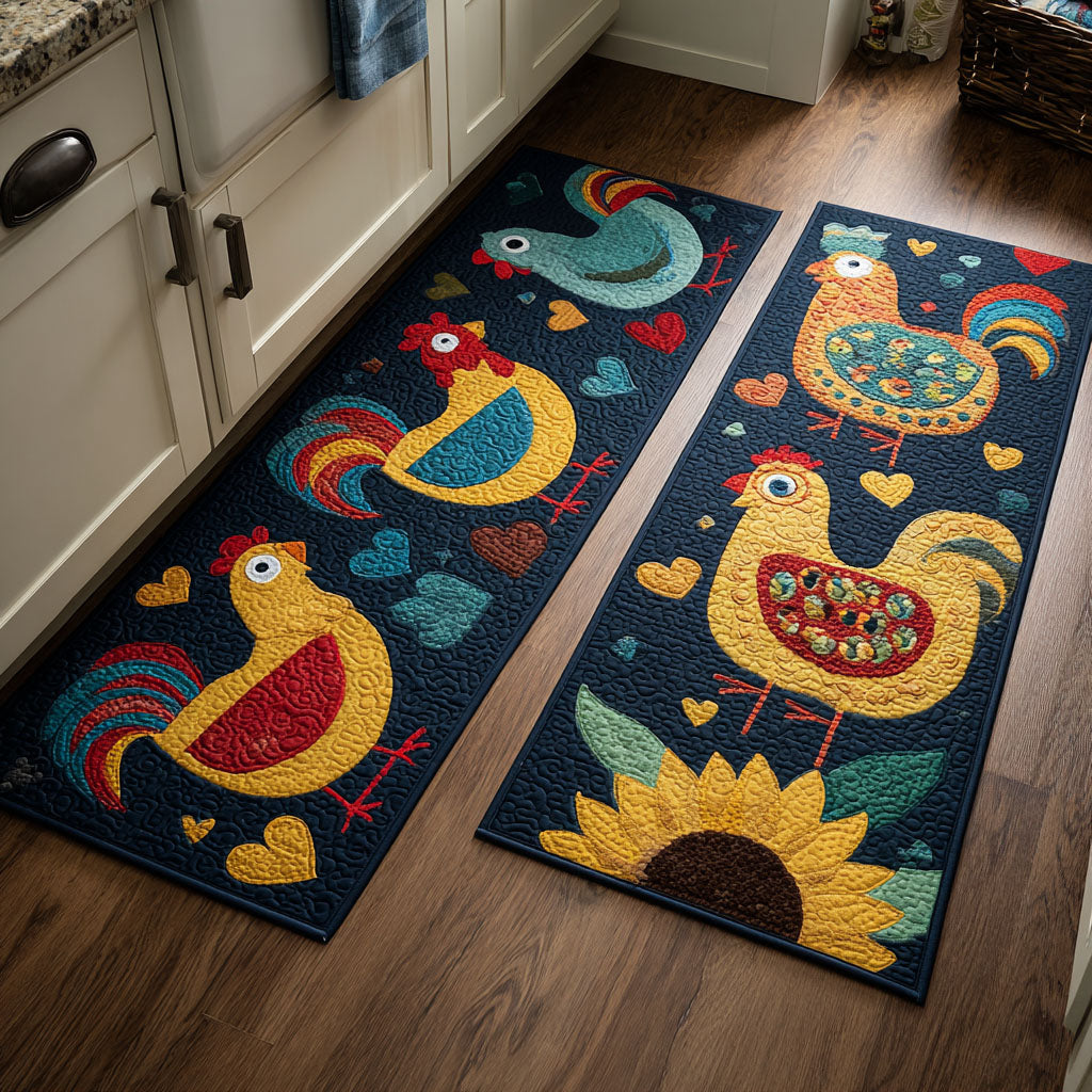 Non-Slip Kitchen Rug – Kitchen Mat Decorative Chickens