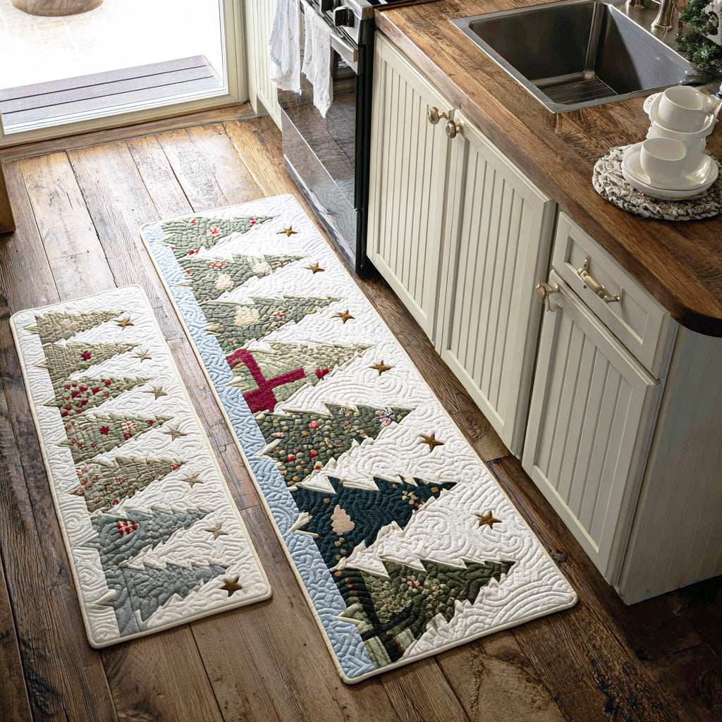 Non-Slip Kitchen Rug – Christmas Kitchen Rug Forest Path