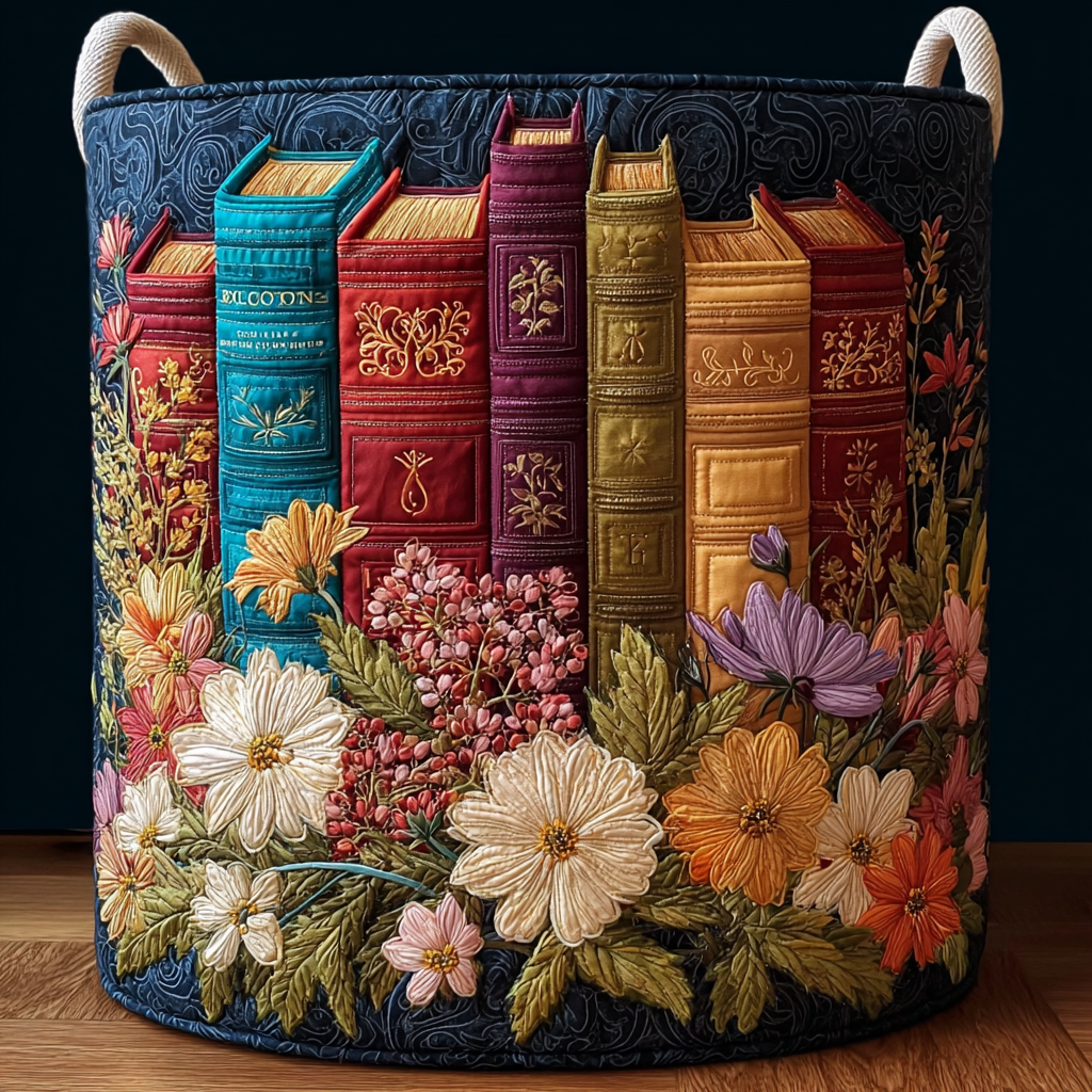 Quilted Laundry Basket in Classic Style