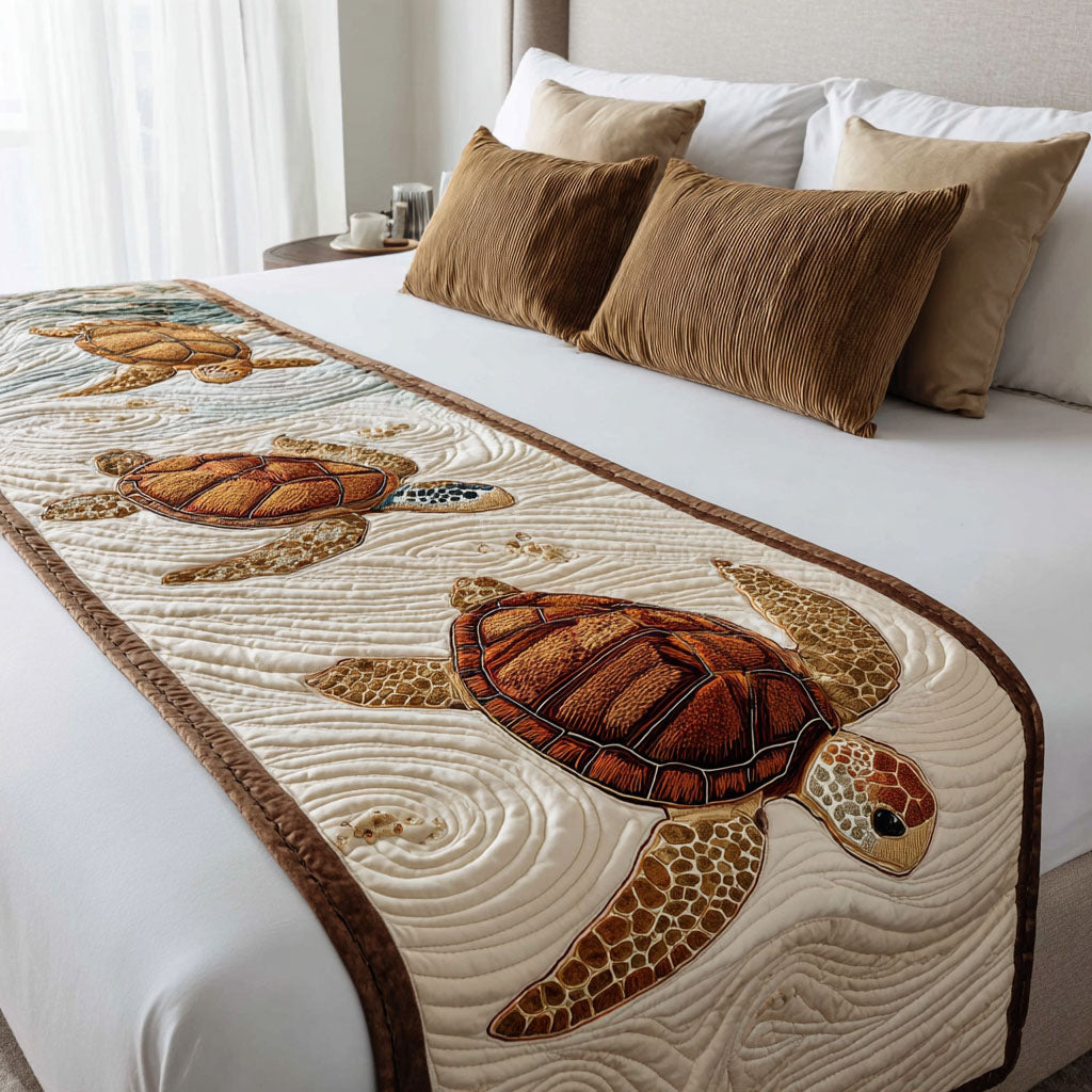 Quilted Bed Runner – Coastal Bowl