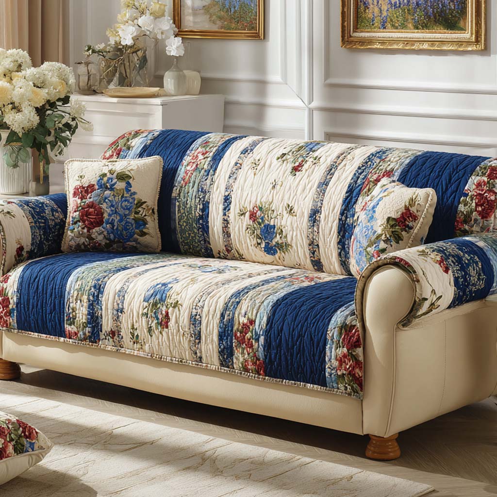 Quilted Sofa Cover in American Style