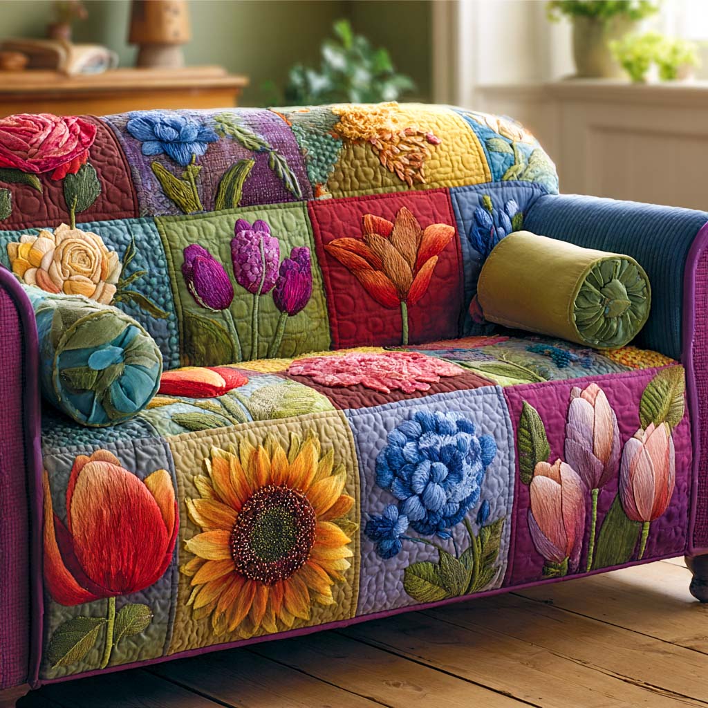 Quilted Sofa Cover – Quilted Hippie Sofa Cover
