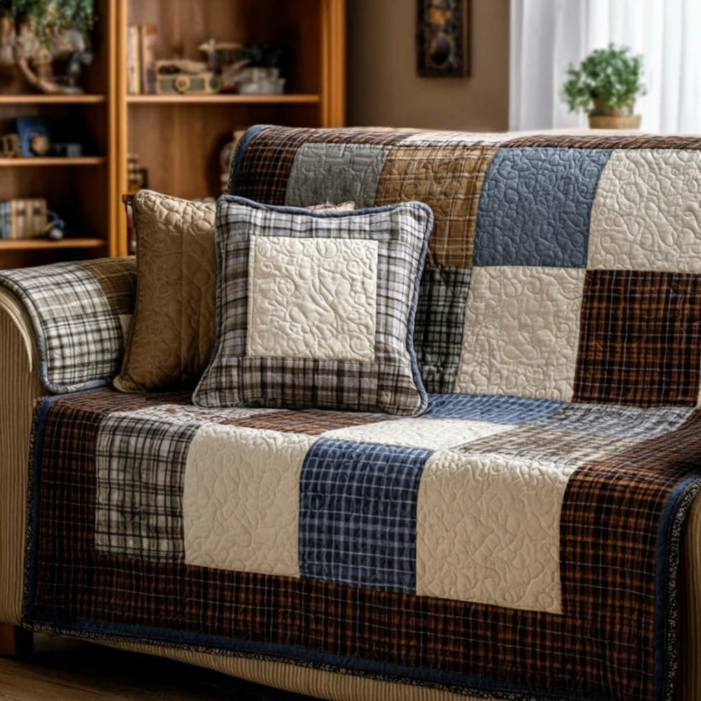Quilted Sofa Cover – with Country Paw