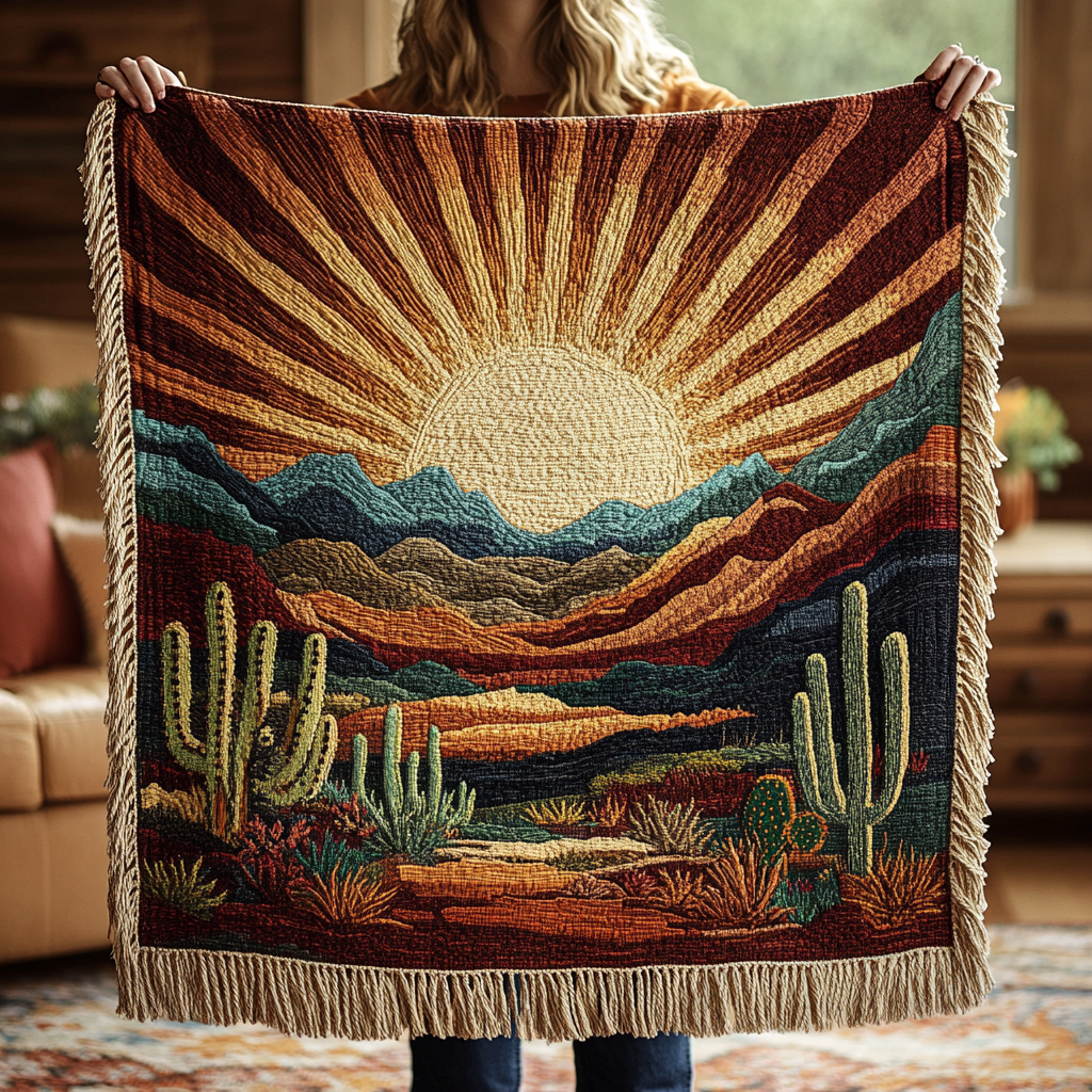Woven Blanket – Cosy Cactus