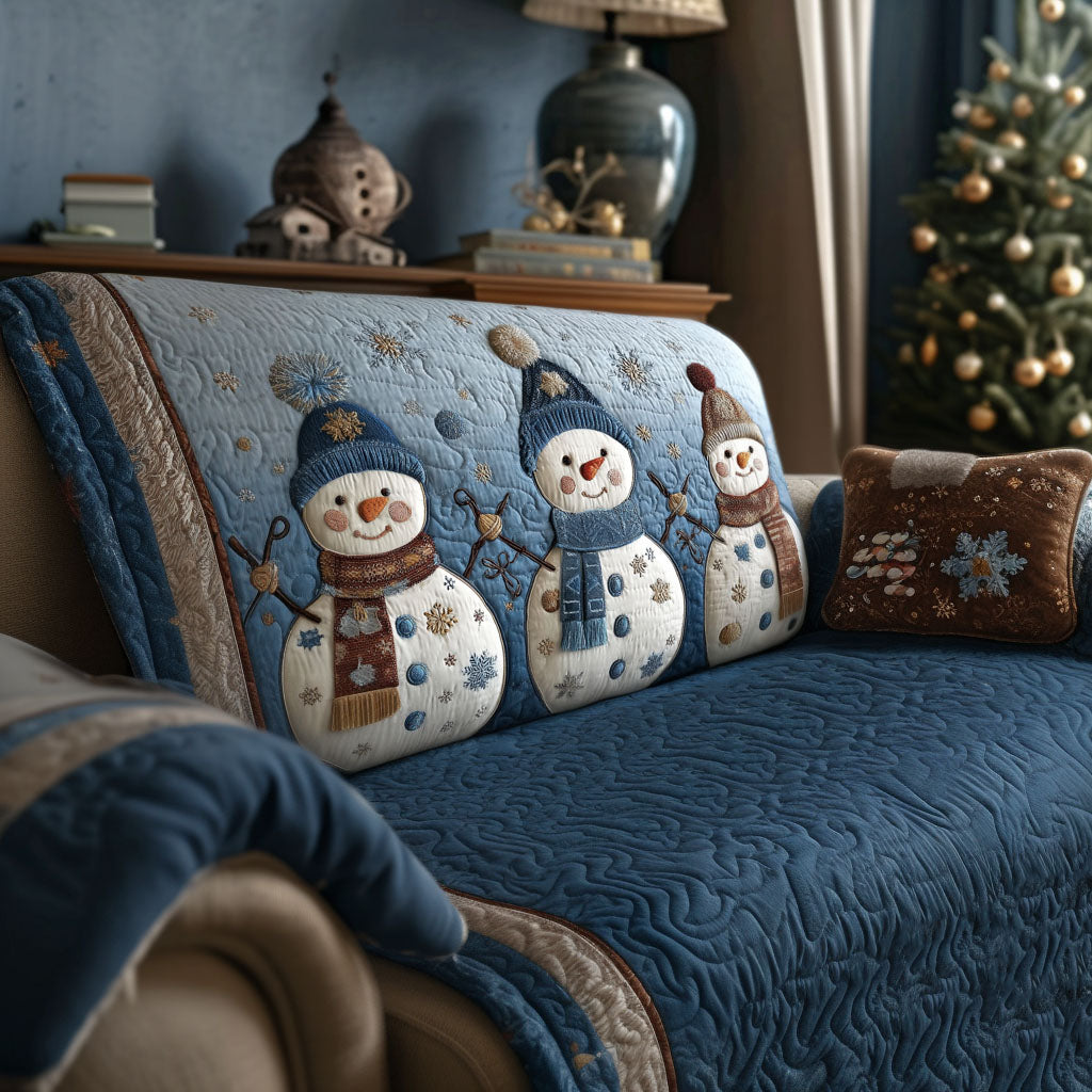 Quilted Sofa Cover – with Snow Friends