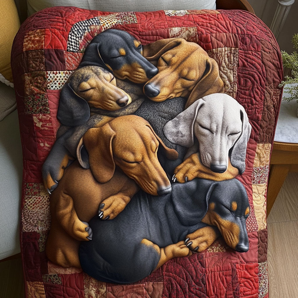 Quilted Blanket – Dachshund Delight