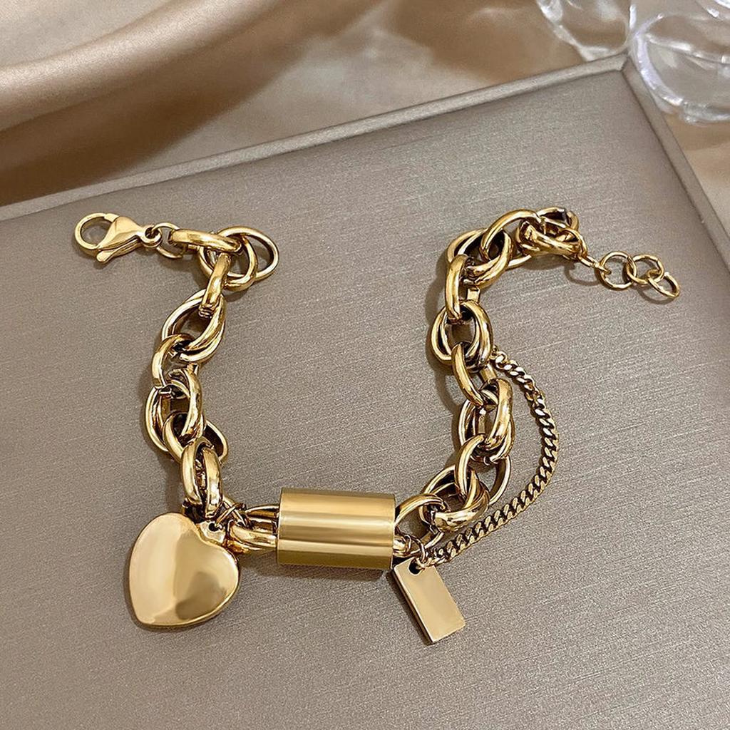 Wide Bracelet in Gold