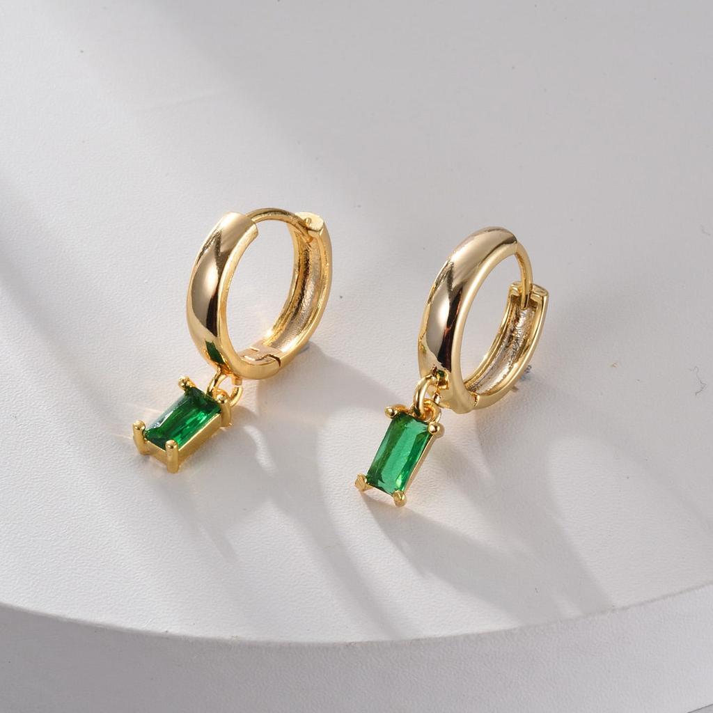 Louisa Elegant Earrings with Emerald