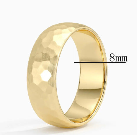 Elric Ring with Textured Core | Gold