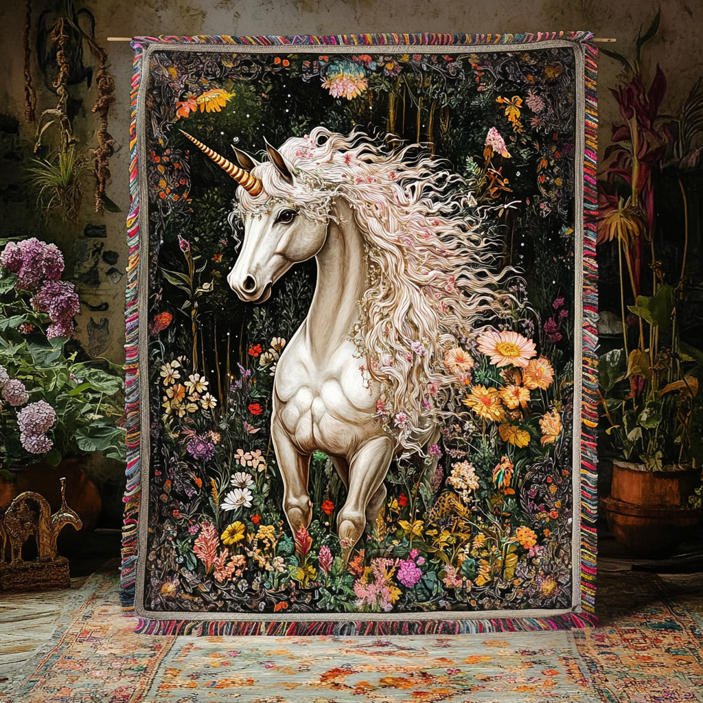 Woven Blanket – Enchanted in Ivory