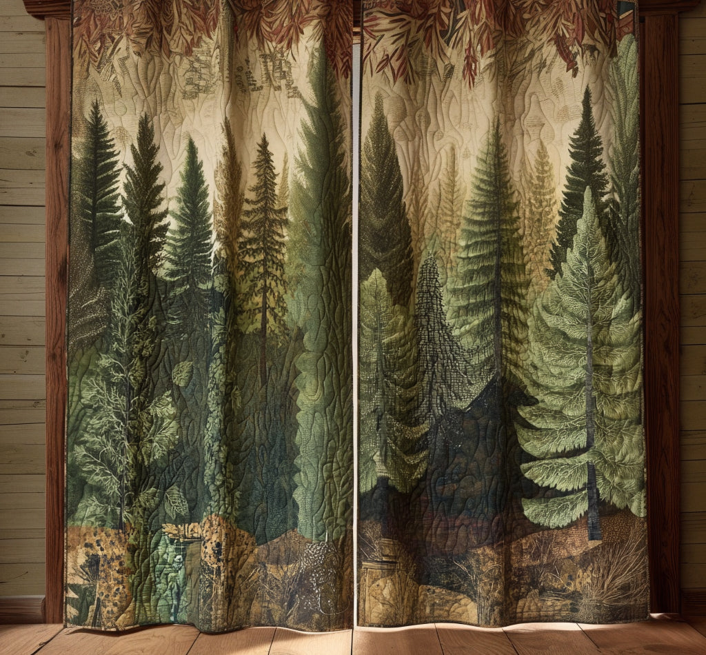 Quilted Curtains – Forest