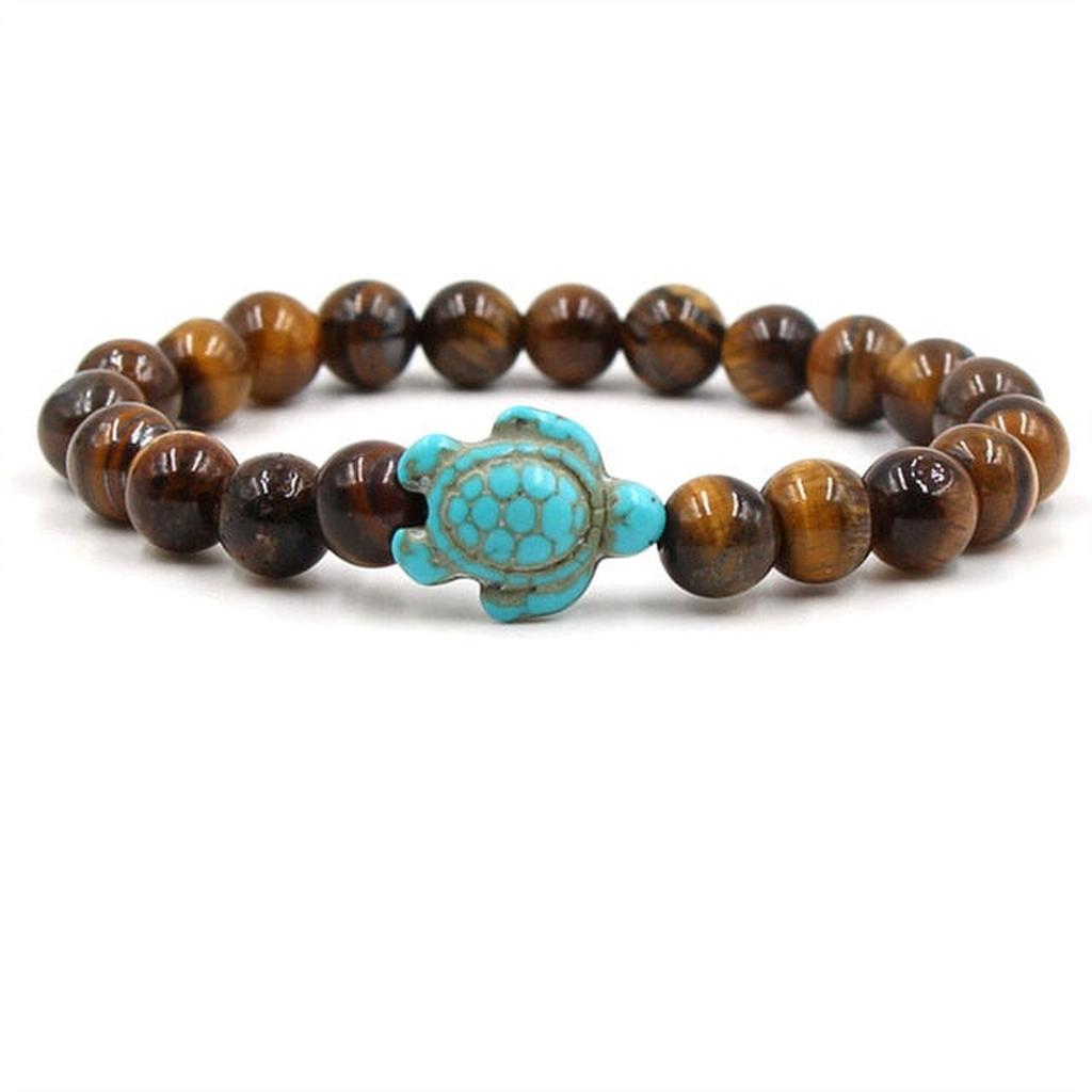 Bracelets with Natural Stones in Turtle Shape