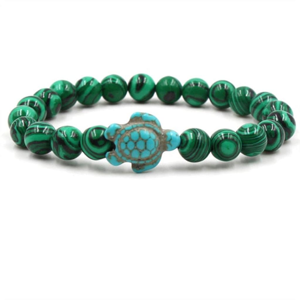 Bracelets with Natural Stones in Turtle Shape