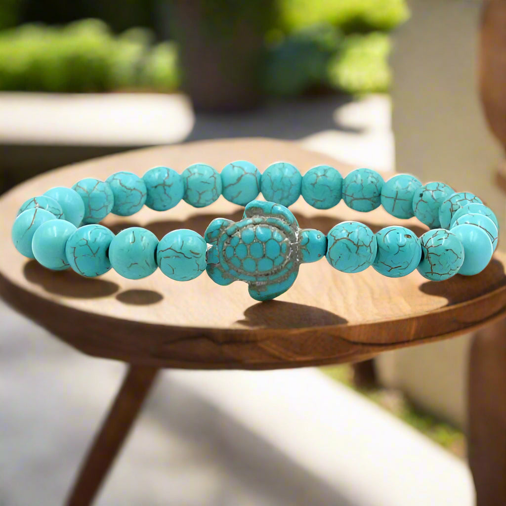 Bracelets with Natural Stones in Turtle Shape
