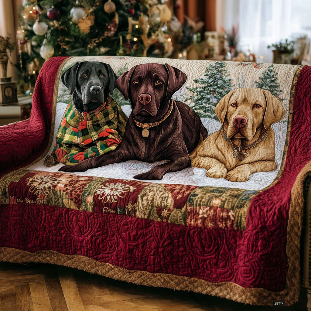 Quilted Sofa Cover with Peaceful Fields