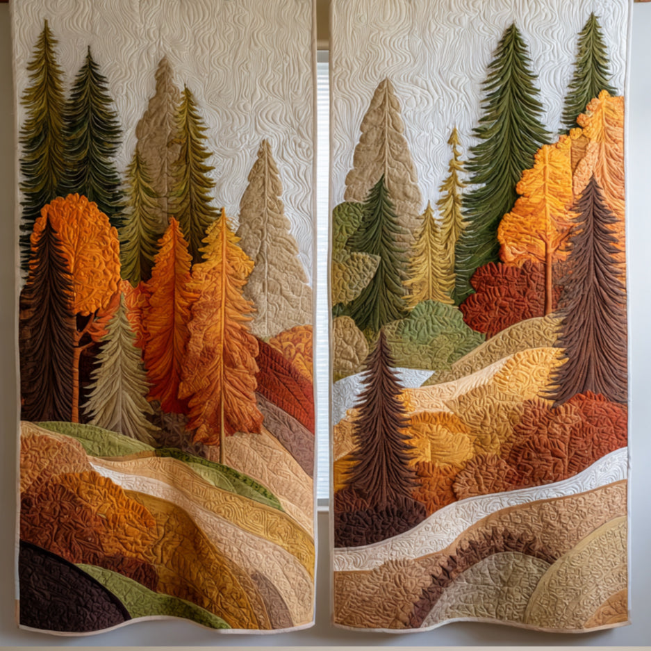 Quilted Curtains – Forest