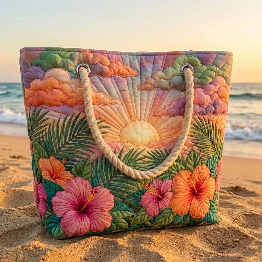 Handmade Beach Bag | Tropical Morning