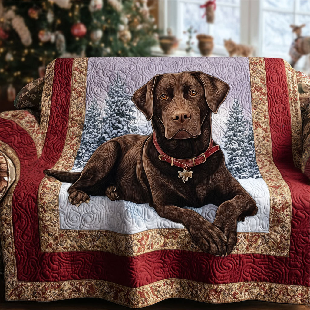 Quilted Sofa Cover with Labrador Retriever
