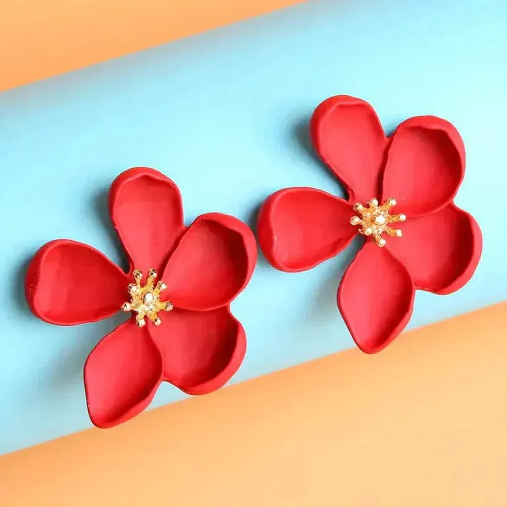Gold Flower Earrings