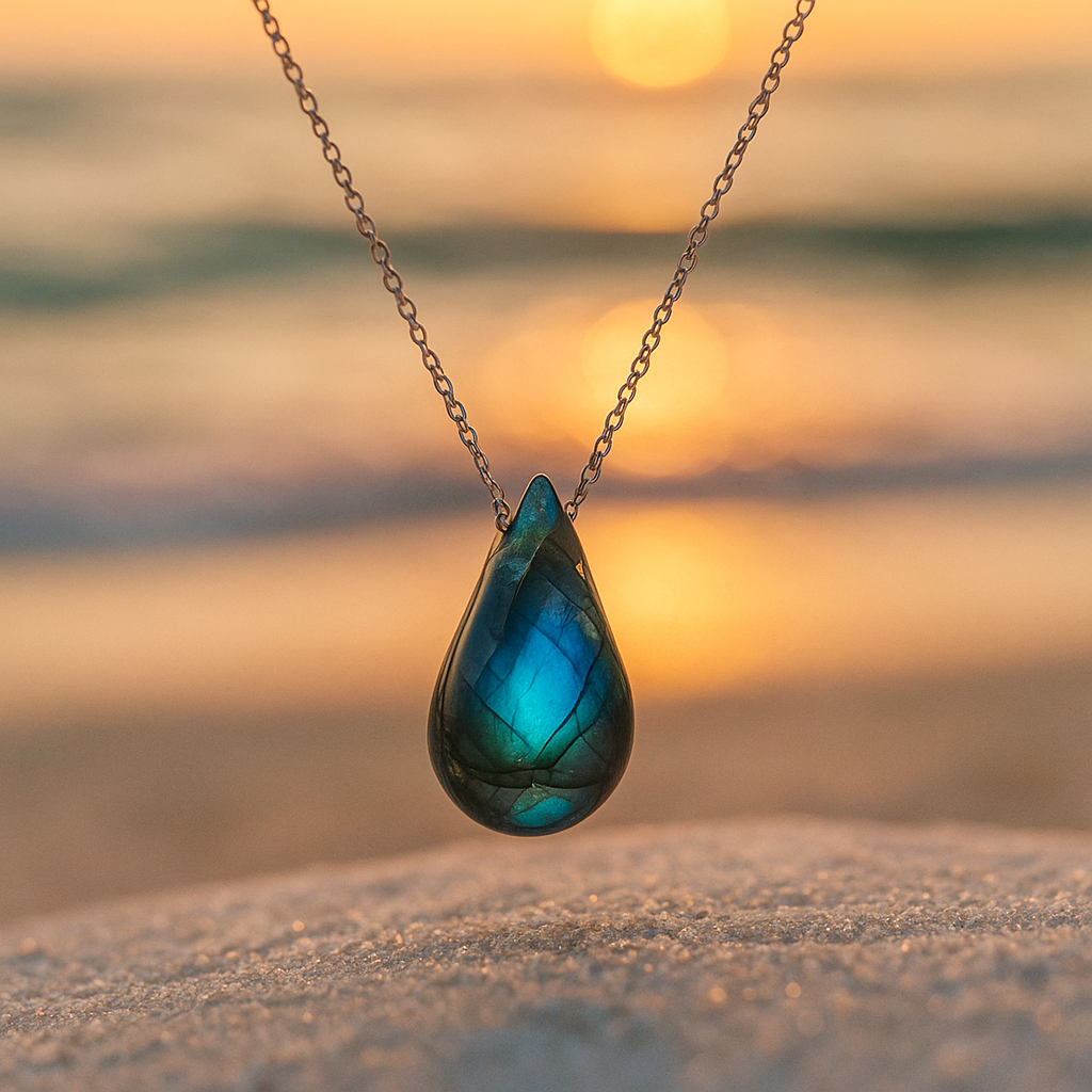 Necklace “Lagoon” with Labradorite