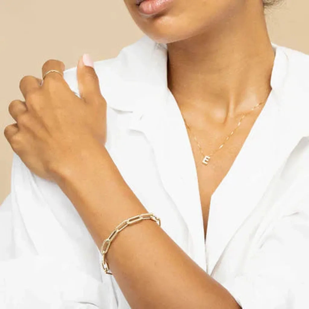 Necklace with Initial in Gold