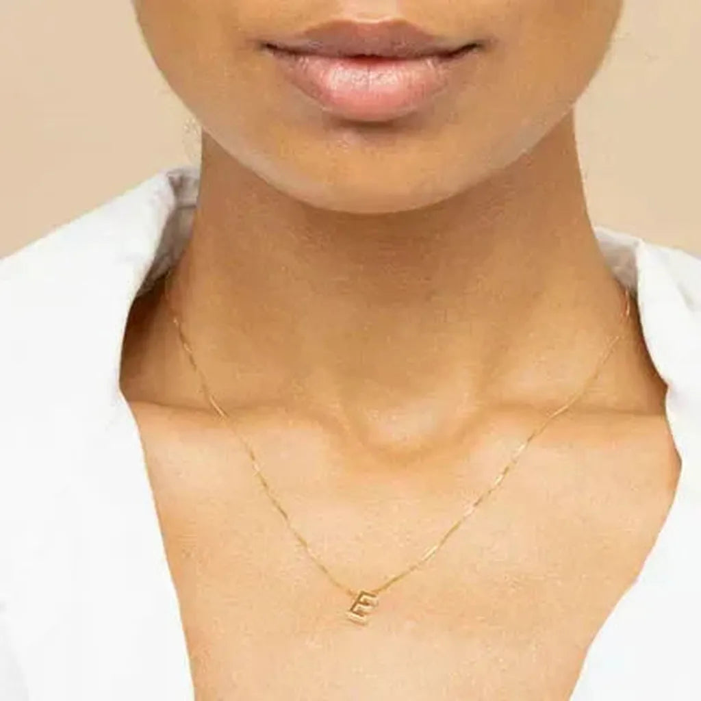 Necklace with Initial in Gold