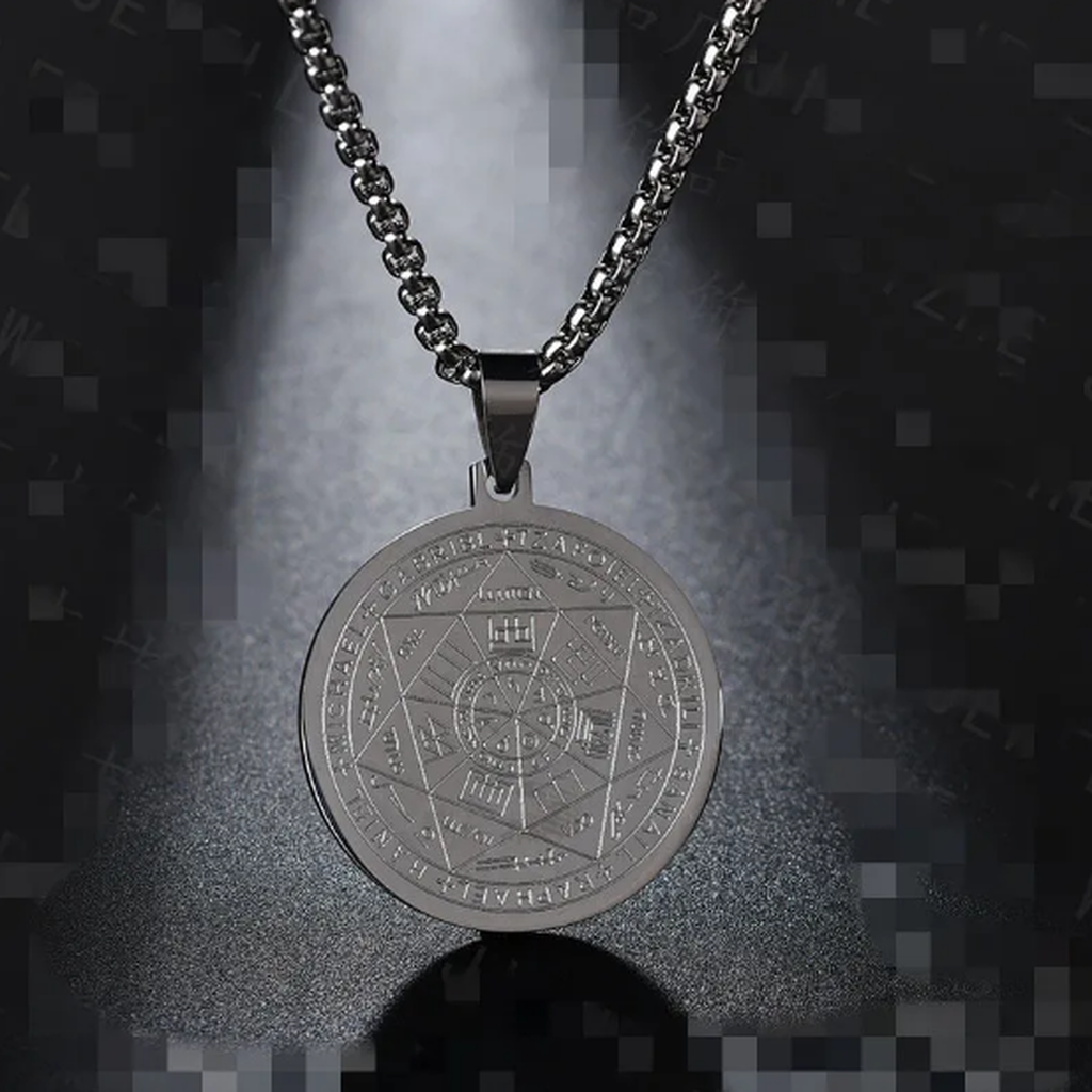 Necklace with Medal “Angel and Six Stars”