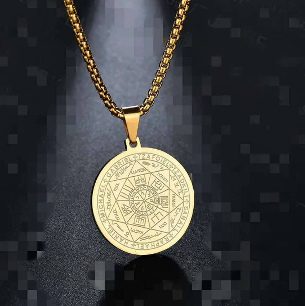 Necklace with Medal “Angel and Six Stars”